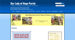 Desktop Screenshot of ourladyofhopeparish.com