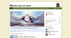 Desktop Screenshot of ourladyofhopeparish.org